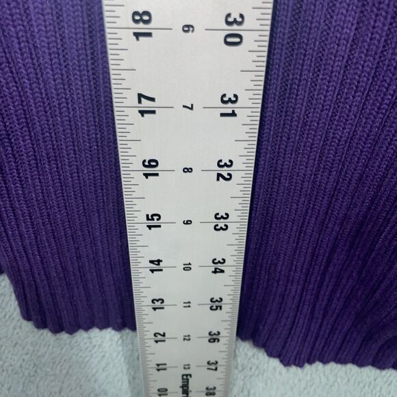 Michael Kors Cardigan Womens Size 1X Purple Open Front Sweater Cardigancore - Picture 7 of 10